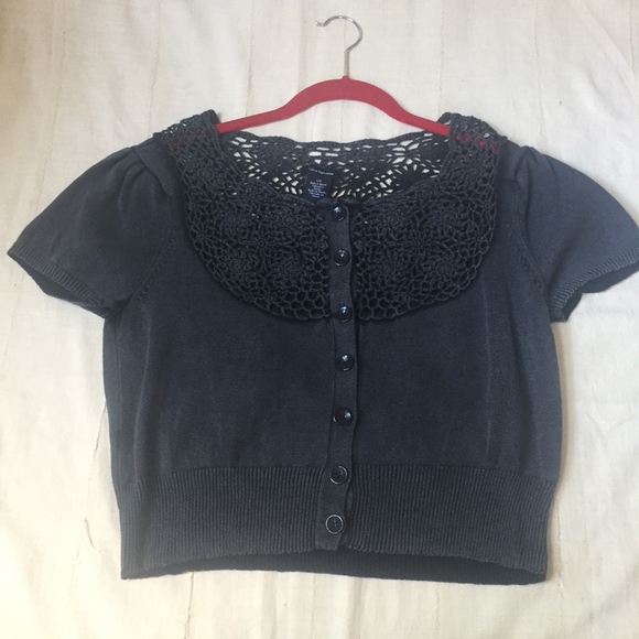 90's Vintage Calvin Klein Knit and Embroidery Crop - Picture 1 of 6